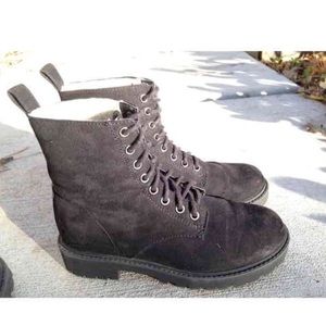 Platform Fleece Lined Lace Up Boots
